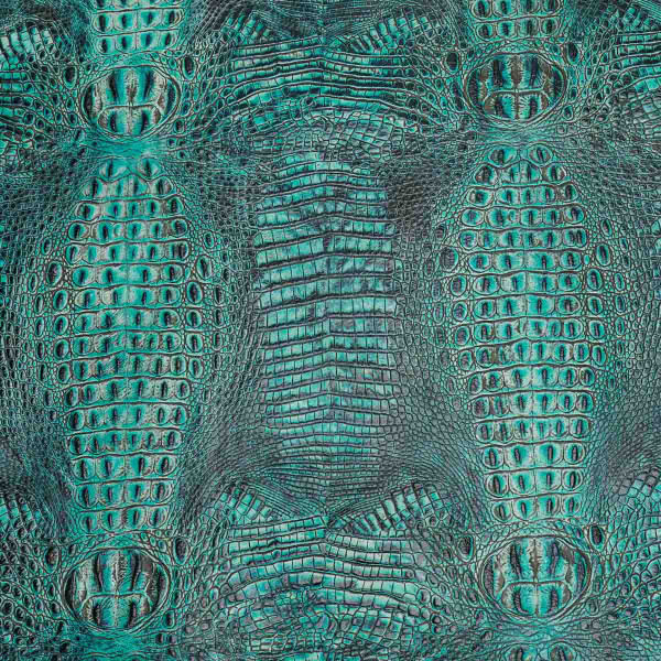 EGOC.Sea Turquoise.03.jpg Embossed Gator on Cow Image